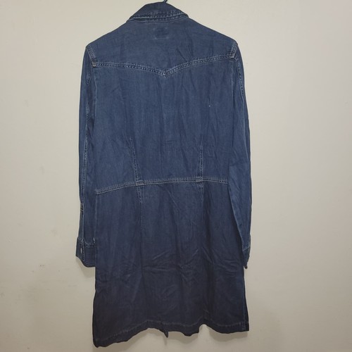Levi’s Women’s Denim Shirt Dress XL Blue Long Sleeve Button Front Western W/Tag - Picture 11 of 15