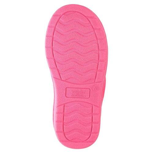 Wonder Nation Toddler Girls Slip-On Puffer Pink Solid Slipper, Size 11-12 - Picture 6 of 7
