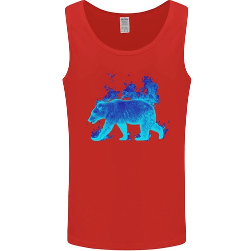 Un Chaleco Sin Mangas De Oso Grizzly Azul Para Hombre - Imagen 6 de 13