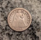 US 1843 Seated Liberty dime silver coin circulated