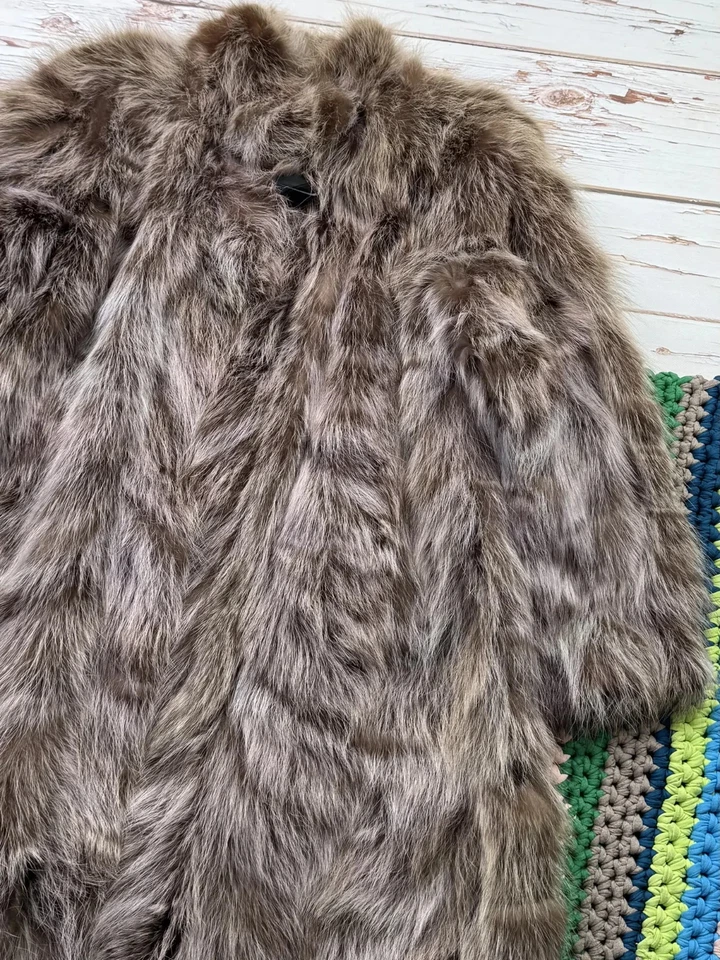 Abrigo de piel real vintage para hombre talla S Foto 3 de 4