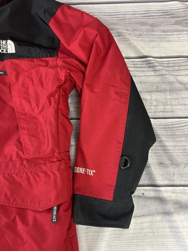 Vintage The North Face Jacket Men Large Red Mountain Gore Tex Hooded Parka 90s - Picture 5 of 17