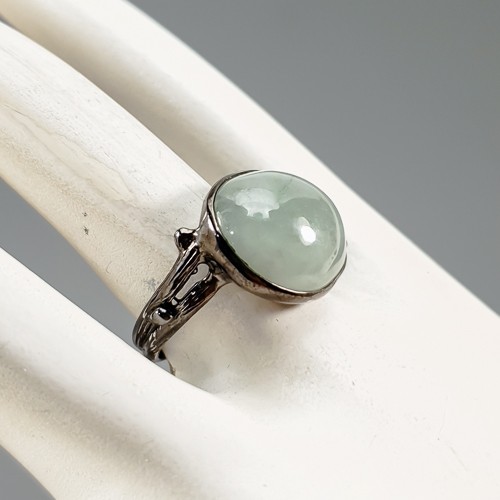 Gemstone 7 ct Natural Green Jade Ring 925 Sterling Silver Size 9 /R425347 - Bild 3 von 8