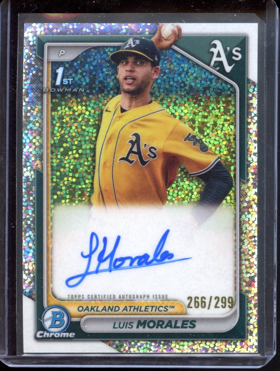 2024 Bowman Luis Morales - 1st Chrome Prospect Auto - Speckle Refractor /299