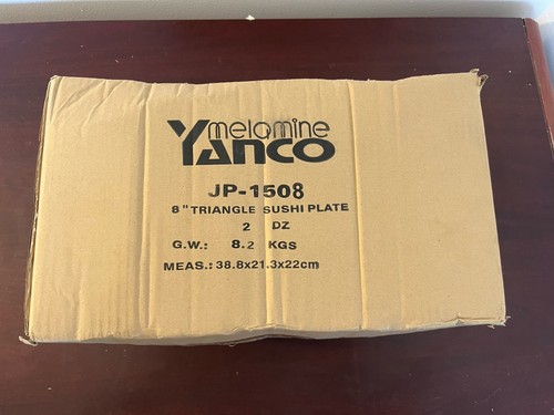 24x Yanco JP-1508 Japanese Melamine 8" Triangle Flat Sushi Plates Bulk New - Picture 2 of 6