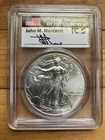 2014 SILVER EAGLE PCGS-MS70 FIRST STRIKE AND A.ENGRAVER