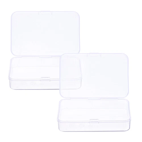 2pcs Component Storage Box 3.35" PP Electronic Organizer Box with Cover