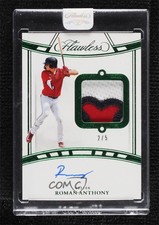 2024 Panini Flawless Signature Materials Emerald /5 Roman Anthony #FSM-RA Auto