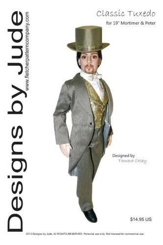 Tuxedo Doll Clothes Sewing Pattern for 19" Mortimer Mort & Peter Pevensie Tonner - Picture 1 of 7