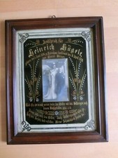 Antiker Denkspruch Konfirmation 1910 Glasbild