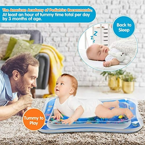 Infinno Inflatable Tummy Time Mat Premium Baby Water Play Mat for Infants and To - Bild 5 von 7