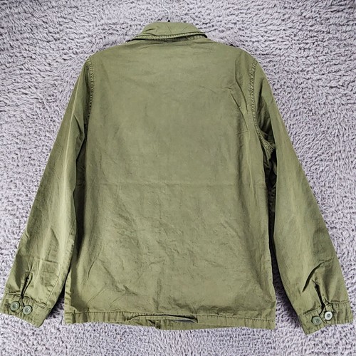 Indigo Star Jacket Mens Small Green Long Sleeve Button Up Military Field *NWT* - Picture 9 of 13