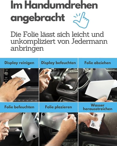 Protector de pantalla DISSKIN adecuado para VW Tiguan Discover Pro curación con calor - Imagen 5 de 6