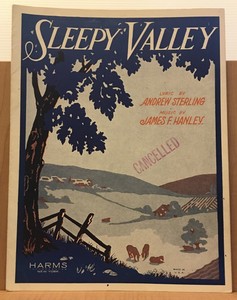 Sleepy-Valley-1928-Sheet-Music-Andrew-Sterling-James-F-Hanley-Piano-Vocal