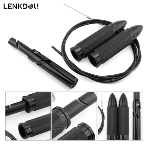 1" Motorcycle Hand Grips Internal Throttle Sleeve For Harley Dyna Bobber Chopper - Foto 3 di 9