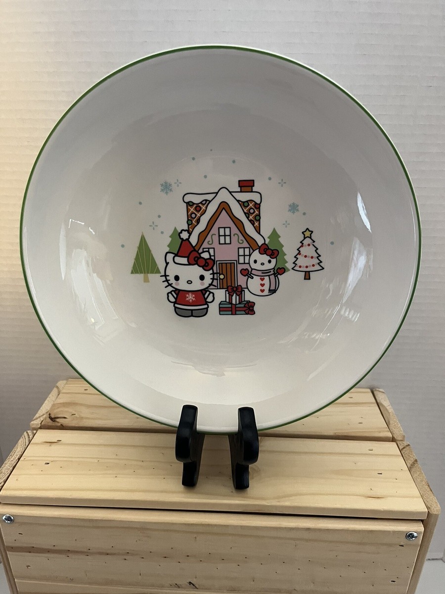 Sanrio Hello Kitty Snowman Christmas Pasta Bowls Large 46oz New Set Of 2