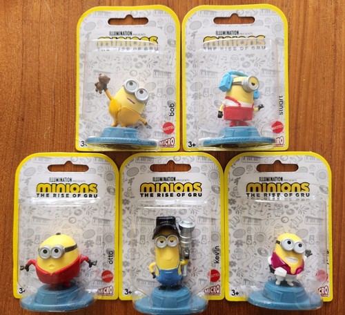 Minions The Rise of Gru SET OF 5 Mattel Micro Collection Toys Mini Figures - Picture 1 of 7