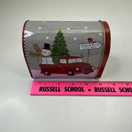 Tin Mailbox Shaped 5" Gift Box Christmas Decor - Picture 8 of 8