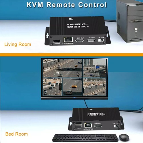 HDMI KVM Extender with USB KVM Control RJ45 60m over cat5e/6 Mouse Keyboard - Picture 7 of 16