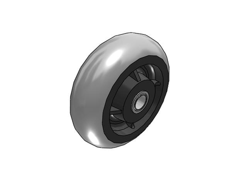 Rueda de placa rígida Albion 16XR06201R 6"" x 2"", rueda TPR, 600 libras de capacidad - Imagen 4 de 6