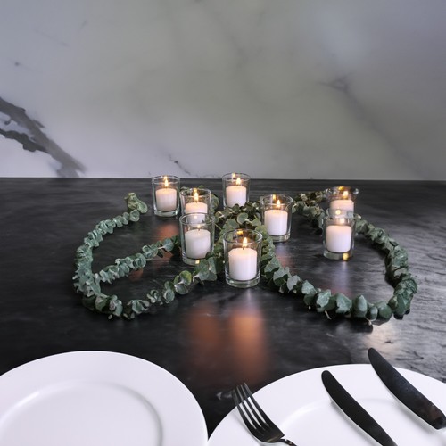 Cylinder Votive Candle Holder 2x3"H | Floral Accent | Centerpiece, 1 Pc - Picture 9 of 11