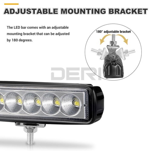 Barra de luces LED de trabajo 2X 6 pulgadas cápsulas de conducción de inundación todoterreno SUV motocicleta ATV blanco - Imagen 5 de 10