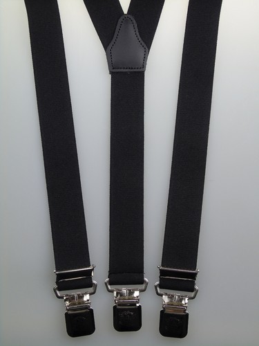 starke Y-Hosenträger 35 mm breit Krallenclips Alligatorclips extra starke Clips  - Bild 1 von 42