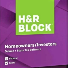 H&R BLOCK Tax Software Deluxe + State 2019  PC/Mac Disc -NEW & SEALED! FAST SHIP