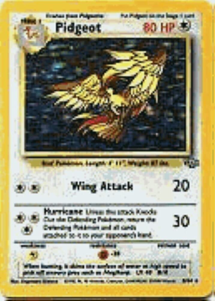 Pokémon TCG Pidgeot Jungle 8/64 Holo 1st Edition Holo Rare Pokémon TCG Pidgeot Jungle 8/64 Holo 1st Edition Holo Rare