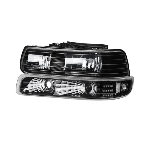 Black Housing Headlights Fit 99-02 Chevy Silverado 2000-2006 Suburban 1500 2500 - Picture 2 of 11