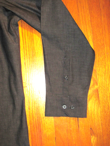 APT . 9 Premier Flex No Iron Slim Fit Dark Gray Long Sleeve Dress Shirt 2X NWT - Picture 3 of 8