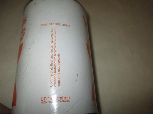 Vintage BP Vanellus 1 Liter Oil Can Tin : British Petroleum Canada (Cardboard) - Bild 19 von 21