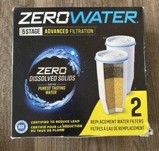 NEW Zero Water 5 Stage Adv Filtration 2 Pack Replacement Water Filters ZR-017