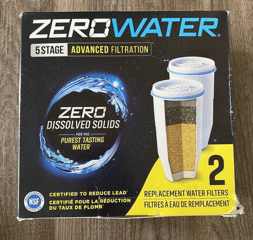 NEW Zero Water 5 Stage Adv Filtration 2 Pack Replacement Water Filters ZR-017 - Picture 1 of 7