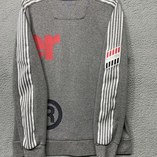 Athletic Co Super Dry Sport Sweatshirt Size XL Gray Red White Large Graphic LOGO - Picture 10 of 13
