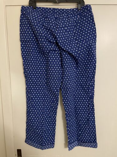 Aerie XL Long Tall Pajama Pants Sleep Lounge Blue Polka Dots Dotted Cotton NOS - Picture 3 of 6