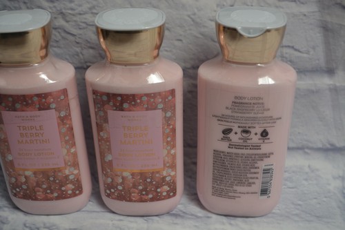 3 BATH & BODY WORKS TRIPLE BERRY MARTINI BURRO DI KARITÈ CREMA LOZIONE CORPO 8 OZ - Foto 2 di 2