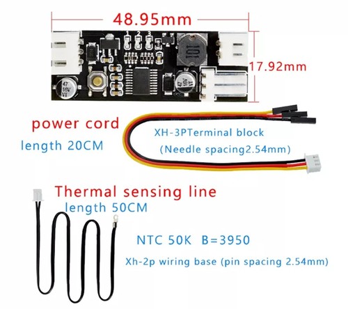 12v 3A DC intelligente PWM Lüftersteuerung, Thermostat Speed Controller, für PC - Bild 3 von 4