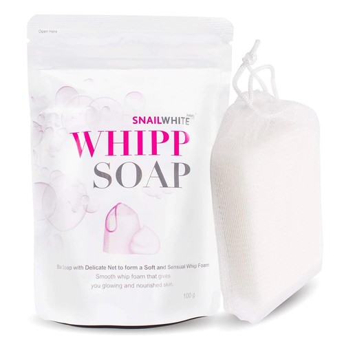 Snail White Whipp Soap Original Bar Soap w Delicate Net 100g x3 Ship from USA - Picture 5 of 9
