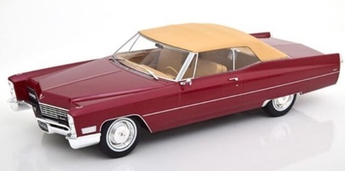 KKDC180316 KK Maßstab 1:18 Cadillac DeVille mit Softtop 1967 dunkelrot-metallic
