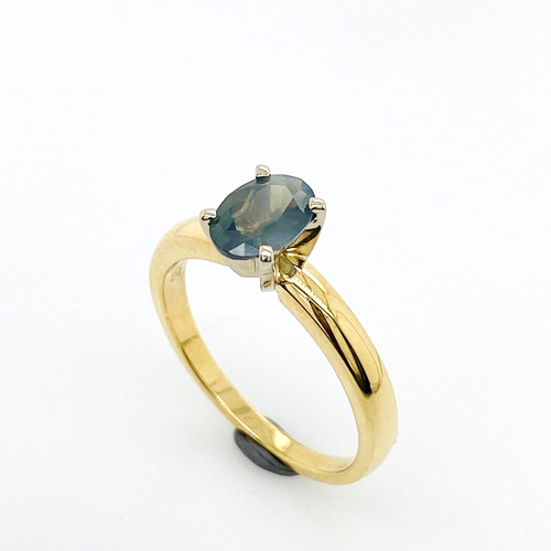 Ladies 18ct Two Tone Gold Dress Ring Oval Alexandrite Stone Preloved VAL $3500 - Picture 2 of 12