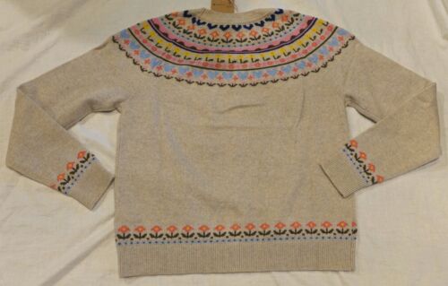Boden Edie Fair Isle Pullover Oatmeal Herz Blume Neu mit Etikett Neu M - Bild 15 von 16