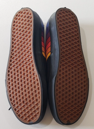 Vans Para Hombre 500714 Auténticas Zapatillas de Patín Arco Iris Negro Rojo Naranja 12M - Imagen 7 de 8