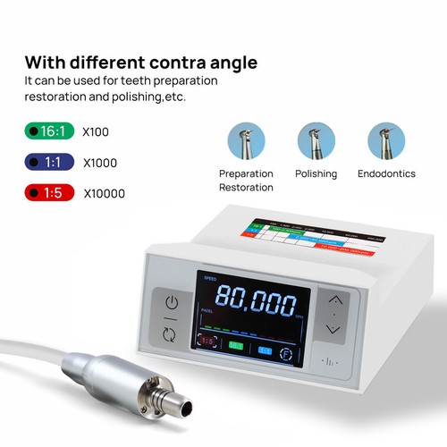 Dental Electric Electric Micromotor Colorful Screen f/ 1:1/1:5/16:1 contra angle - Picture 4 of 21