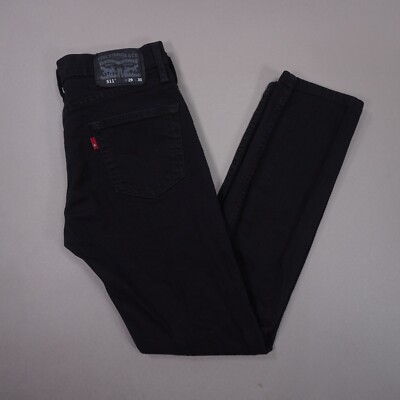 Levis 511 Slim Fit Jeans Mens 30X31 Black Saturated Wash Cotton Blend Lbl 29X30