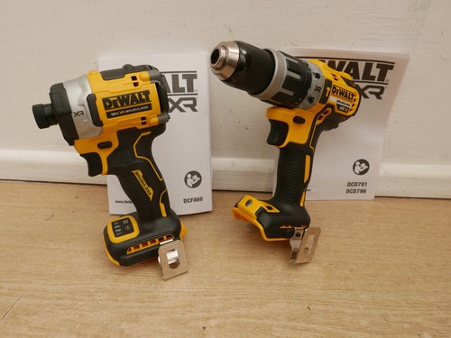 DeWalt DCD796 Combi hammer Drill + DCF860 282nm Impact Driver 18v Bare Units - Picture 1 of 2