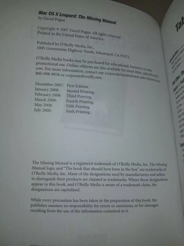 Mac OS X Leopard. The Missing Manual by David Pogue - Picture 3 of 6