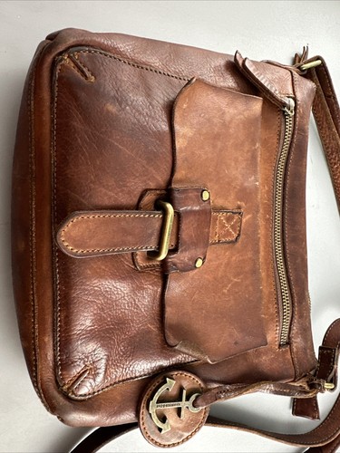Harbour 2nd Purse Marlies Flap Magnetic Buckle Brown Leather Crossbody Bag - Picture 3 of 6