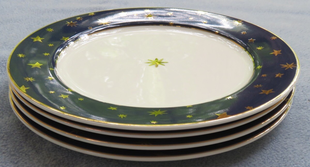 Set of FOUR Sakura Galaxy Stars Blue Salad Plates | eBay
