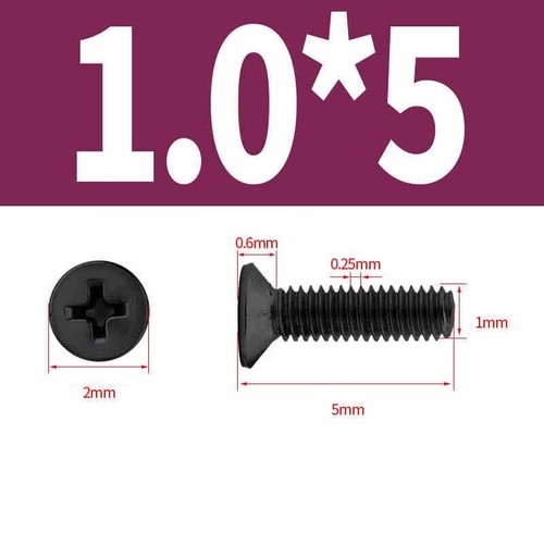 Countersunk Machine Screws Nickel Plated / Black Steel Phillips Head Bolts M2-M6 - Picture 14 of 99